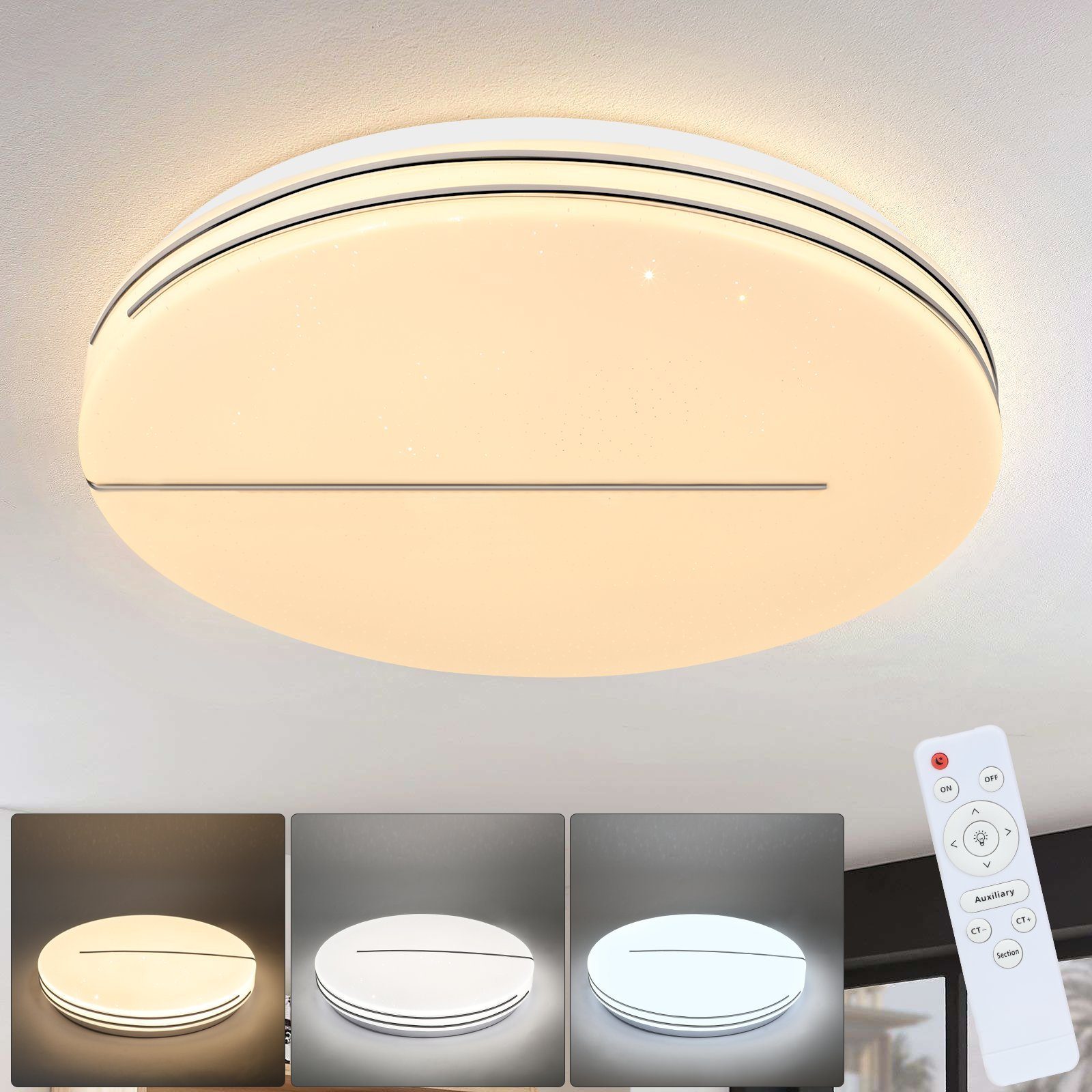 NETTLIFE moderni LED-kattovalaisin pyöreä 44 W
