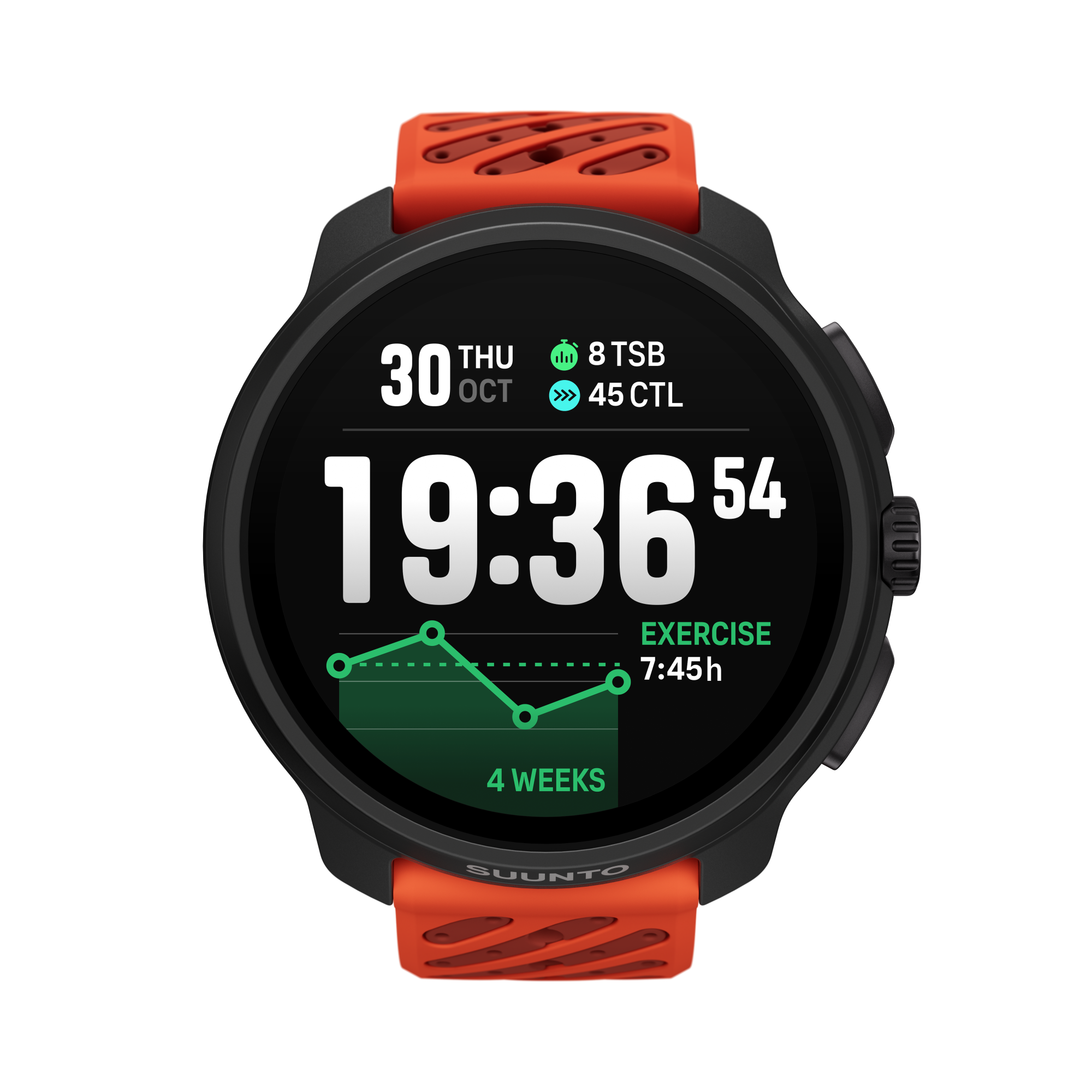Suunto Race 2 Stainless Steel Coral Orange urheilukello